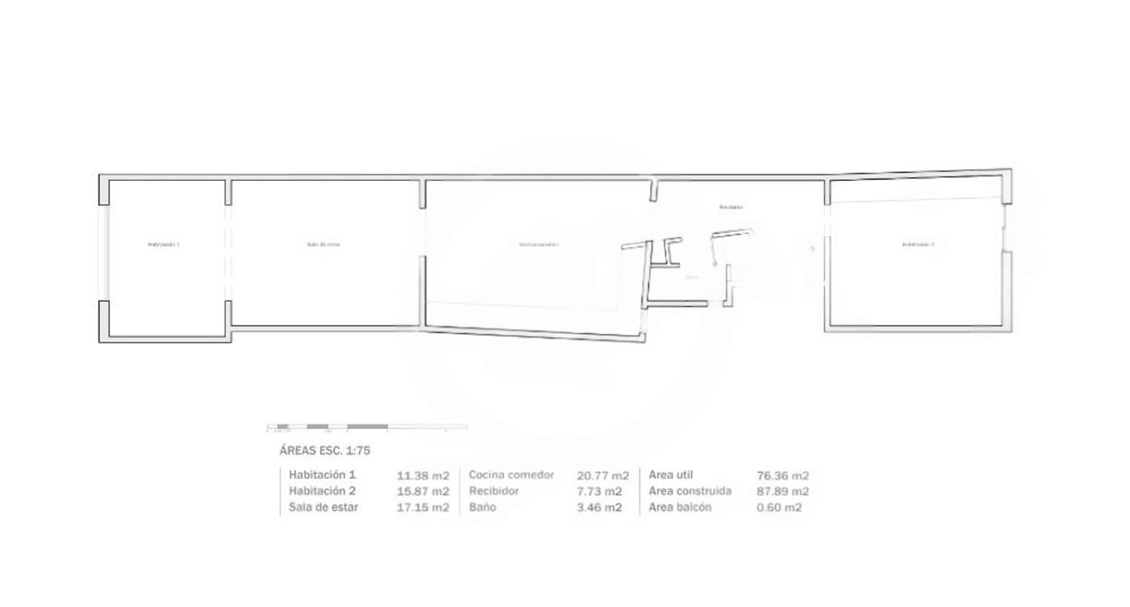 Appartamento a Barcelona, Spagna 1 camera da letto, 89 mq. N° 167838