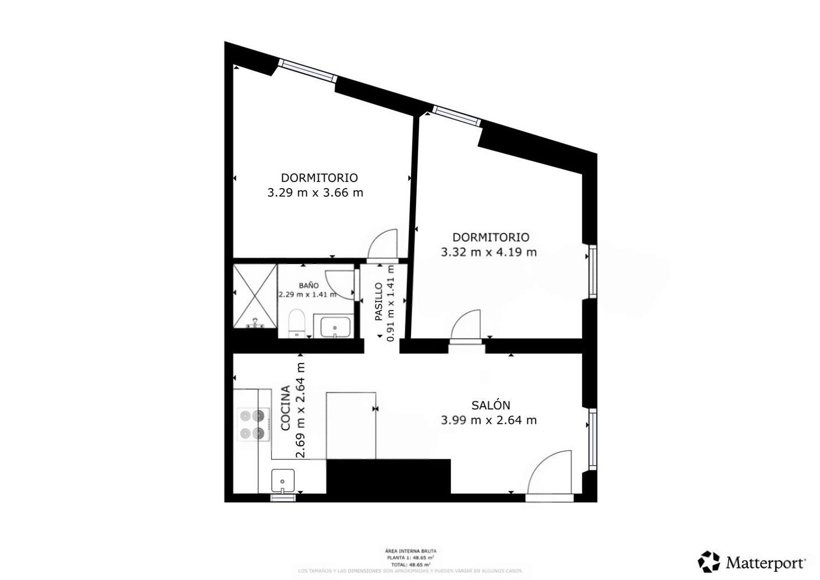 Dzīvoklis Barcelona, Spānijā 2 istabas, 50 m2 Nr. 167837