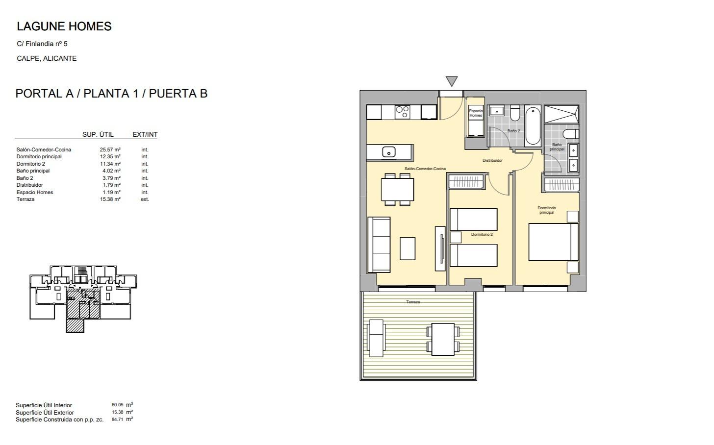 Dzīvoklis Calpe, Alicante, Spānijā 2 istabas, 84.71 m2 Nr. 165319