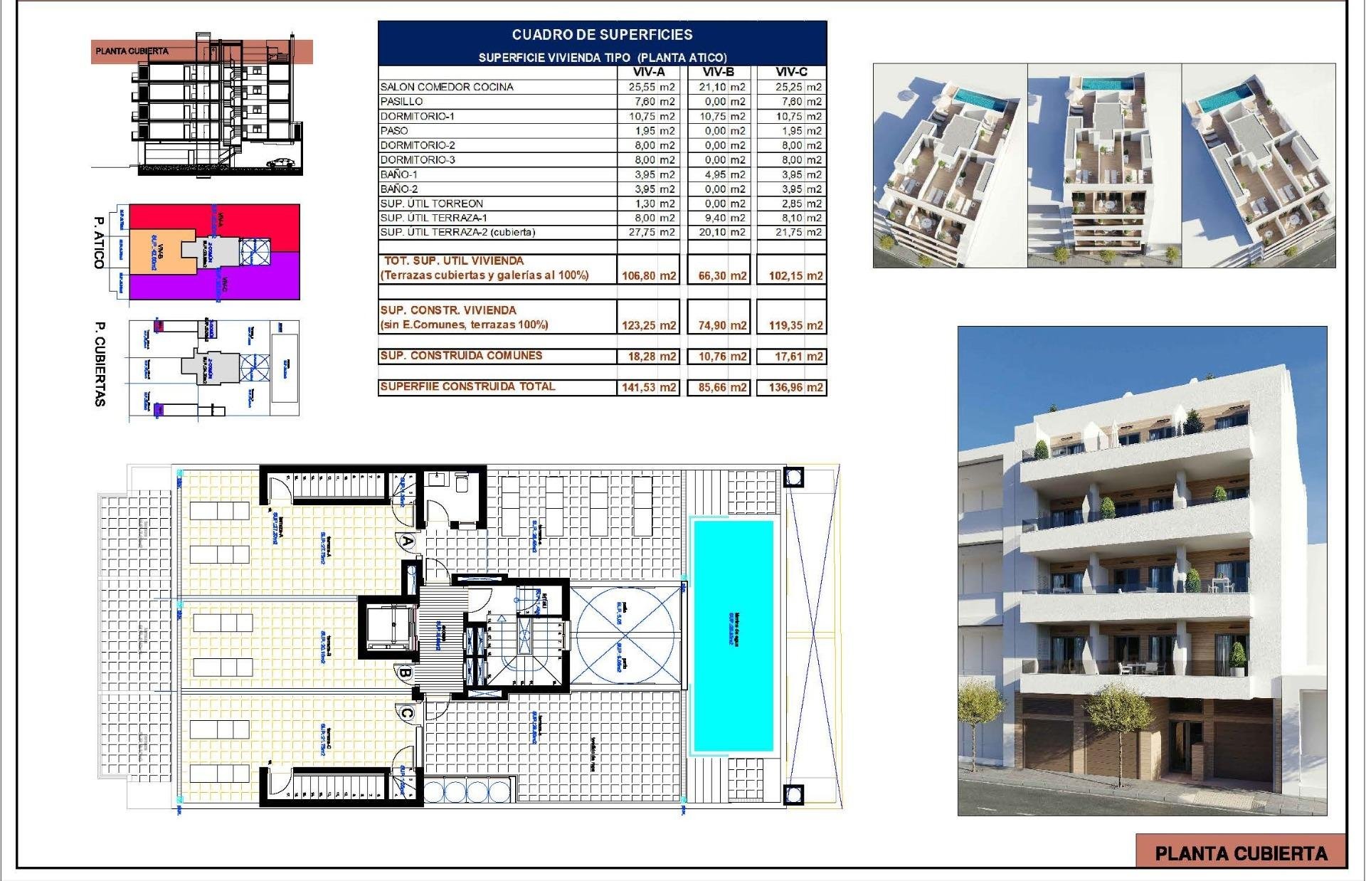 Apartamento en Alicante, España 3 dormitorios, 109 m2 No. 187257