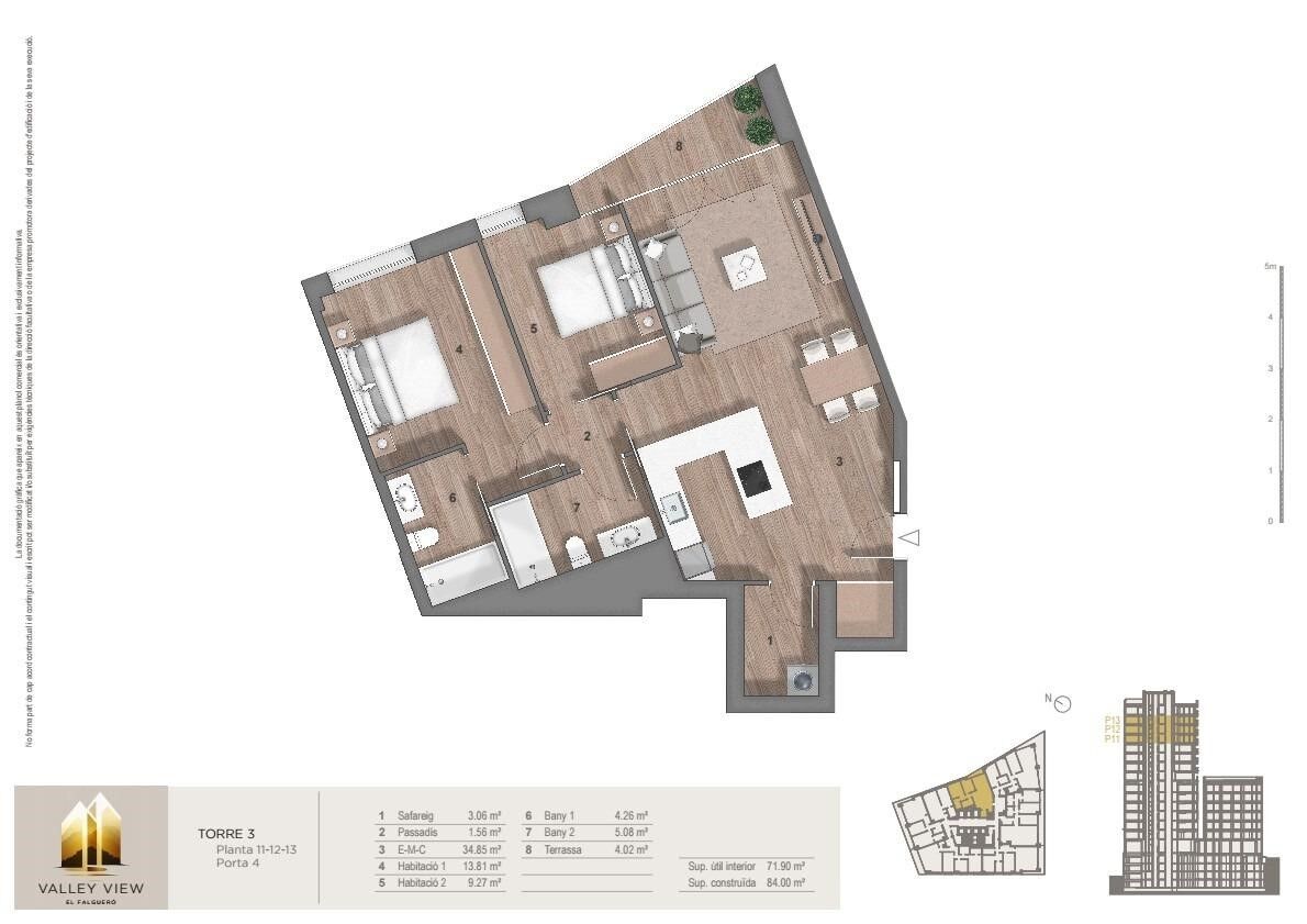 Dzīvoklis Principado De Andorra (Ninguna Poblacion Tiene C.P.), Lleida, Spānijā 2 istabas, 87 m2 Nr. 178928
