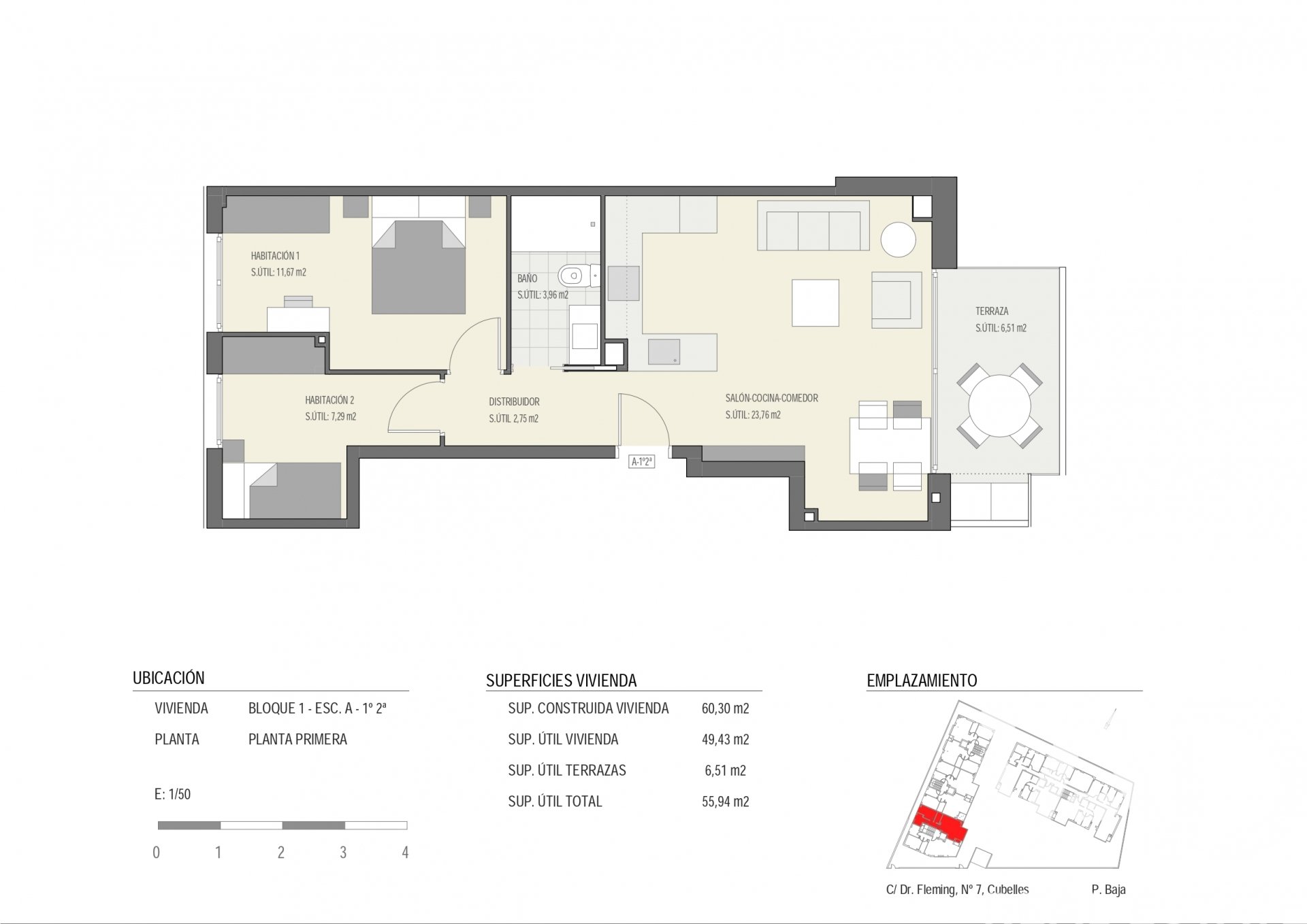 Apartment in Cubelles, Barcelona, Spain 2 bedrooms, 57 sq.m. No. 173088
