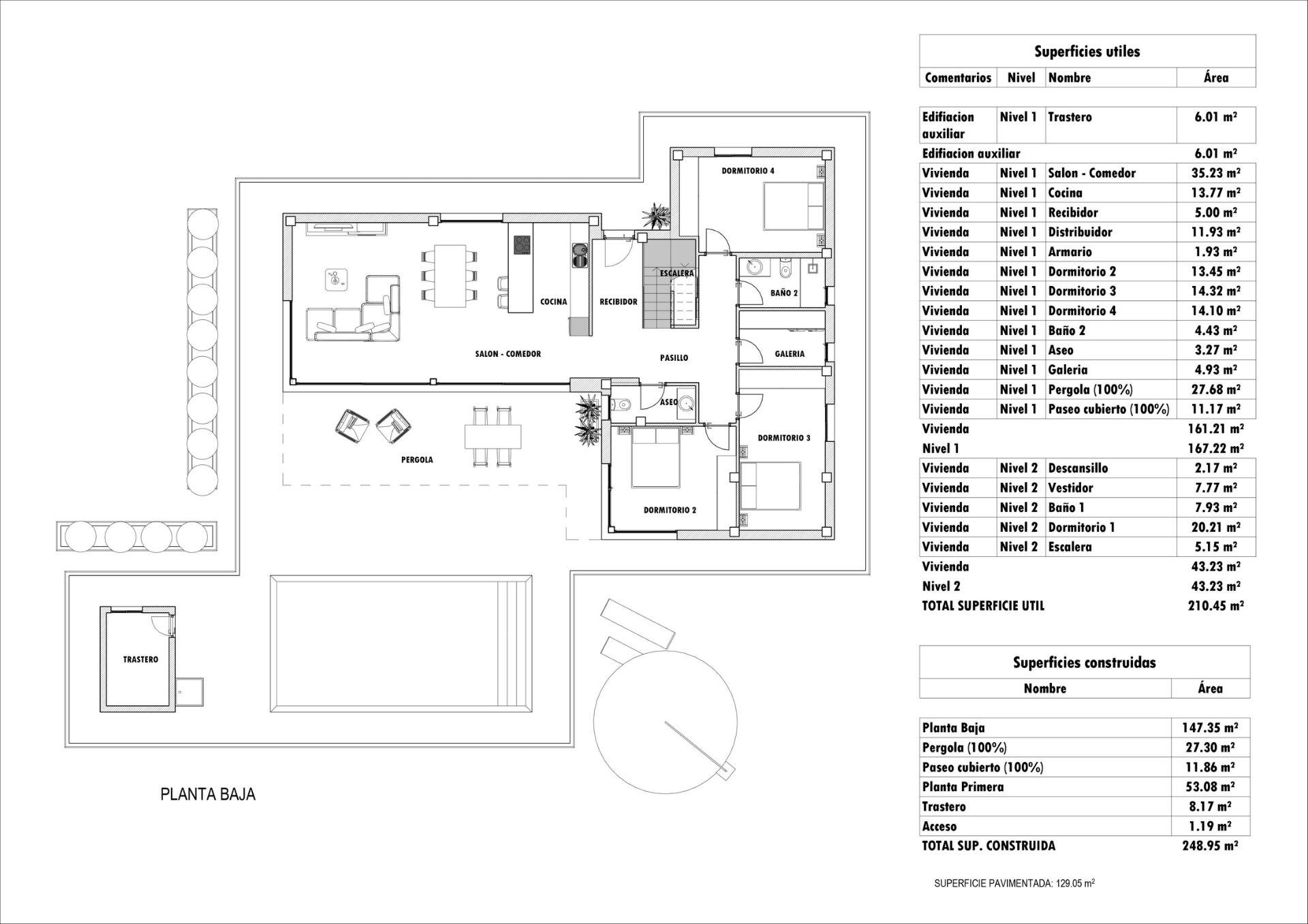 Villa in Aspe, Alicante, Spanien 4 Schlafzimmer, 248 m2 Nr. 141777