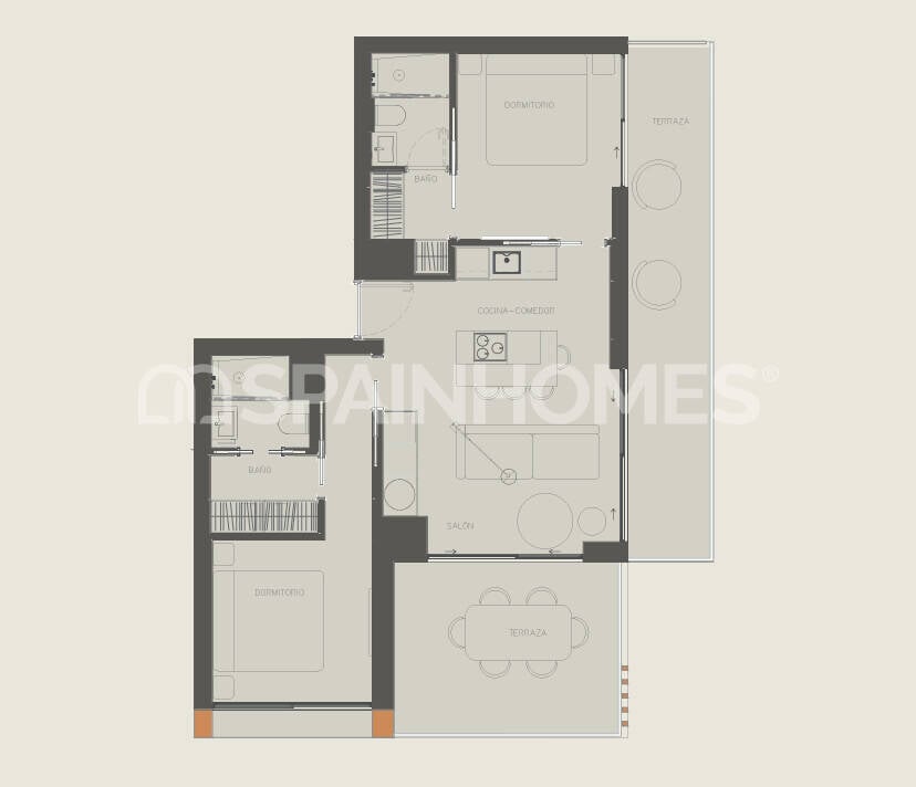 Huoneisto Torremolinos, Malaga, Espanja 2 makuuhuonetta, 55 m2 No. 182501