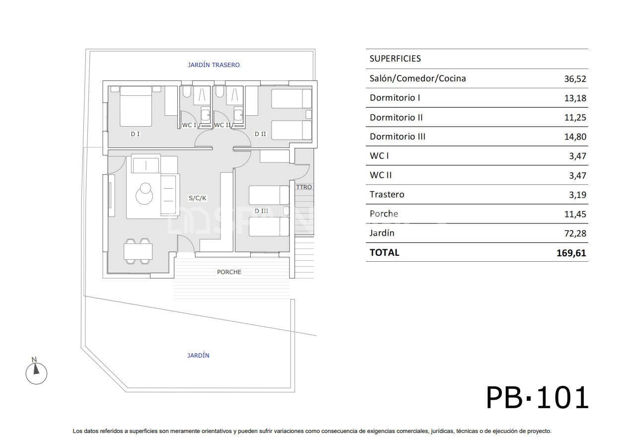 Penthouse à San Miguel de Salinas, Alicante, Espagne 2 chambres, 65 m2 No. 194313