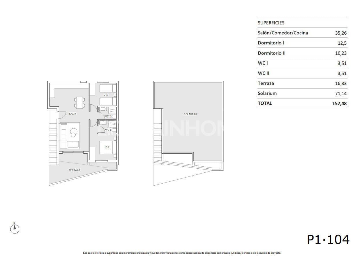 Penthouse à San Miguel de Salinas, Alicante, Espagne 2 chambres, 65 m2 No. 194313