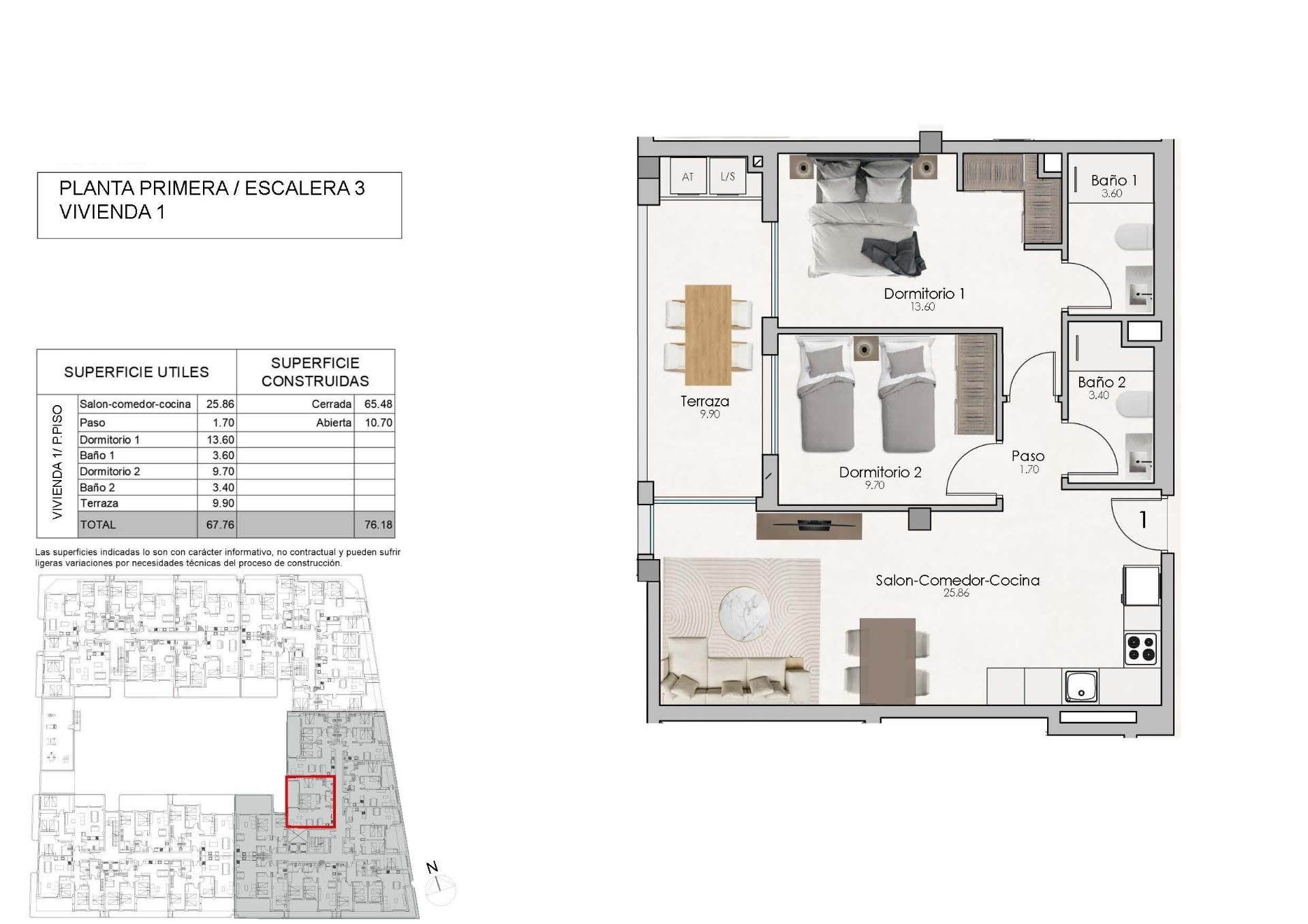 Lägenhet i Santa Pola, Alicante, Spanien 2 sovrum, 76 kvm. Nr. 111133