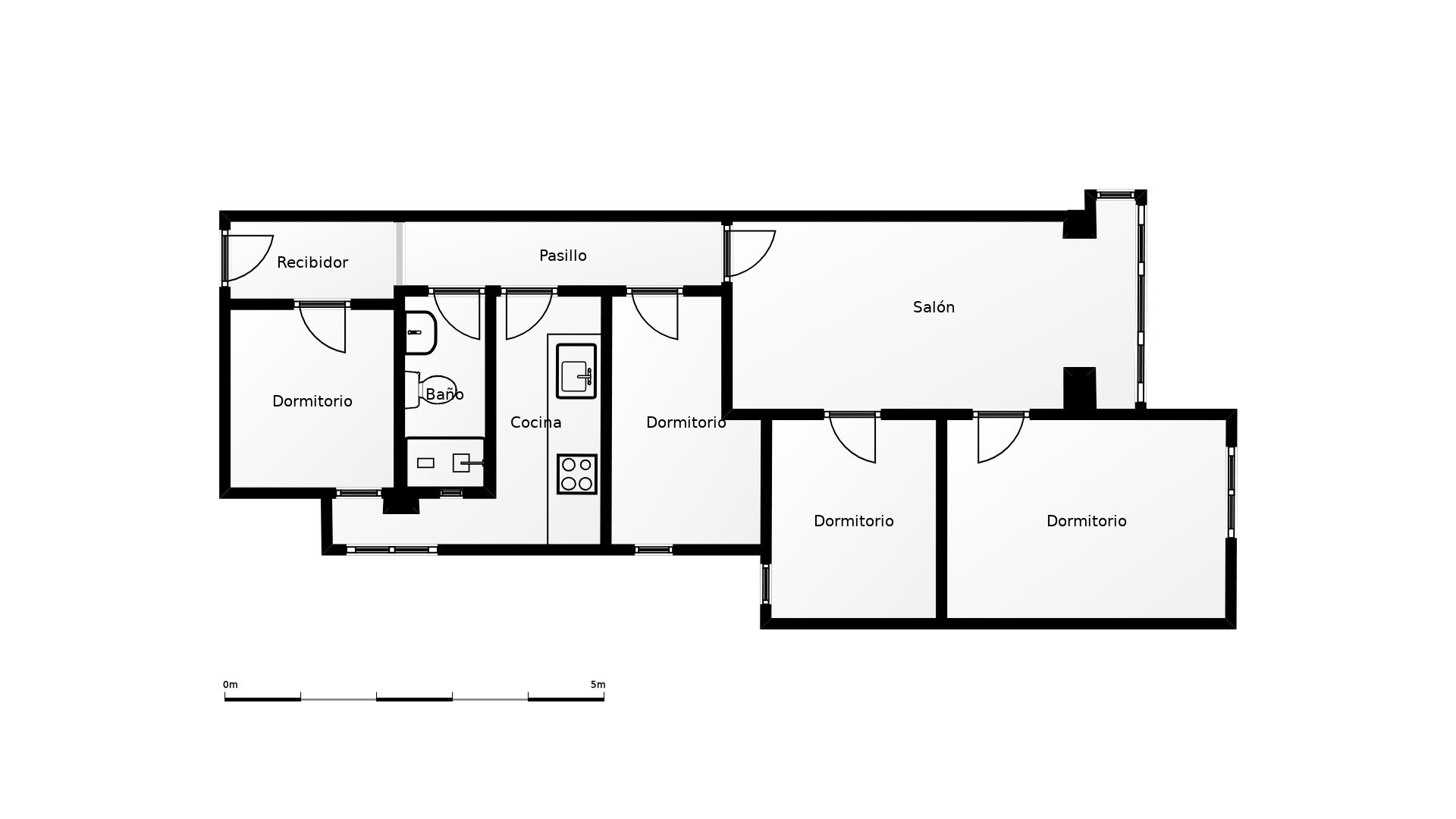 Appartamento a Barcelona, Spagna 4 camere da letto, 66 mq. N° 167155