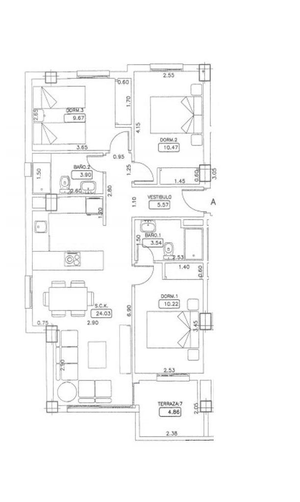 Huoneisto Campoamor, Alicante, Espanja 3 makuuhuonetta, 80 m2 No. 168724