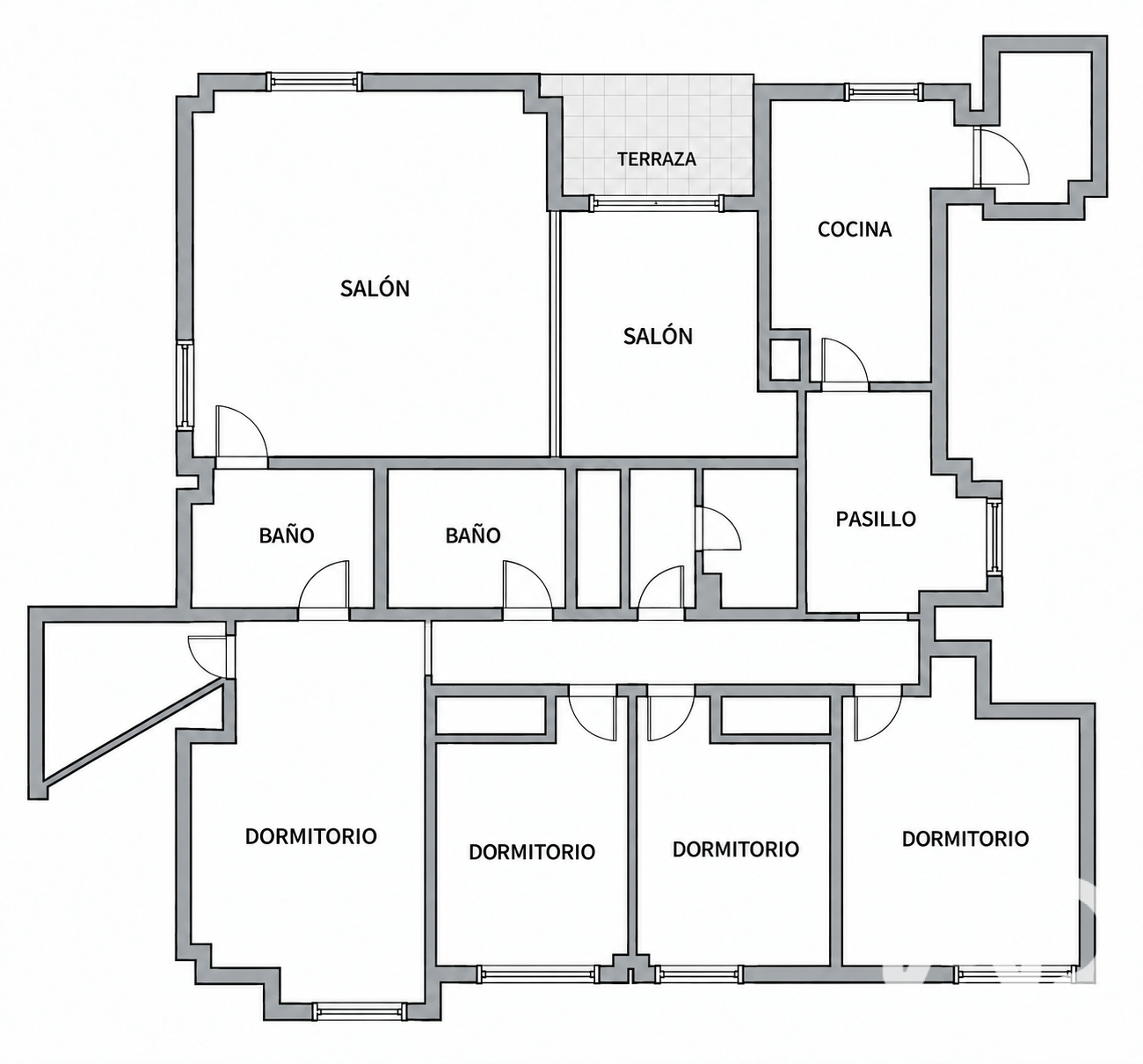 Huoneisto Madrid, Espanja 5 makuuhuonetta, 274 m2 No. 195745