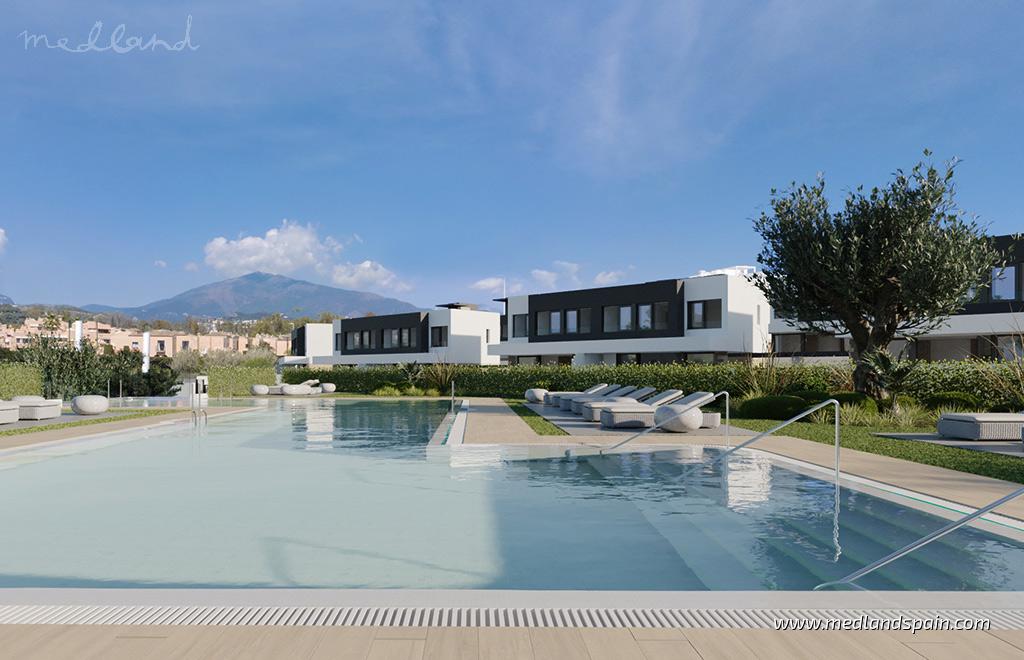Villa i Estepona, Malaga, Spanien 3 sovrum, 138 kvm. Nr. 163043