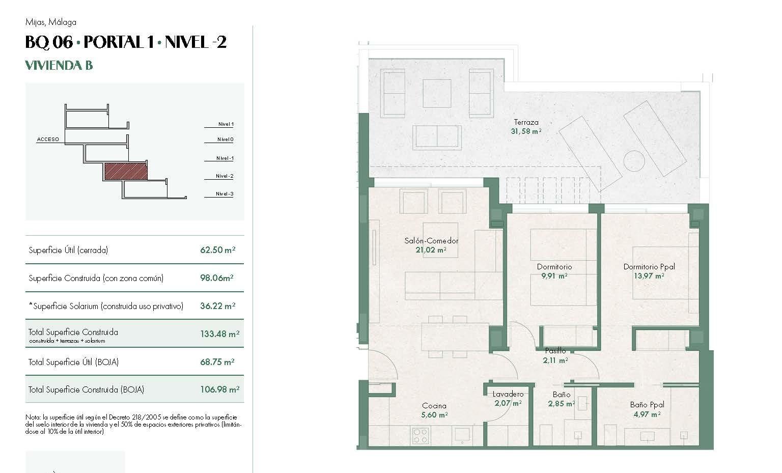 Appartamento a Mijas, Malaga, Spagna 2 camere da letto, 106 mq. N° 169489