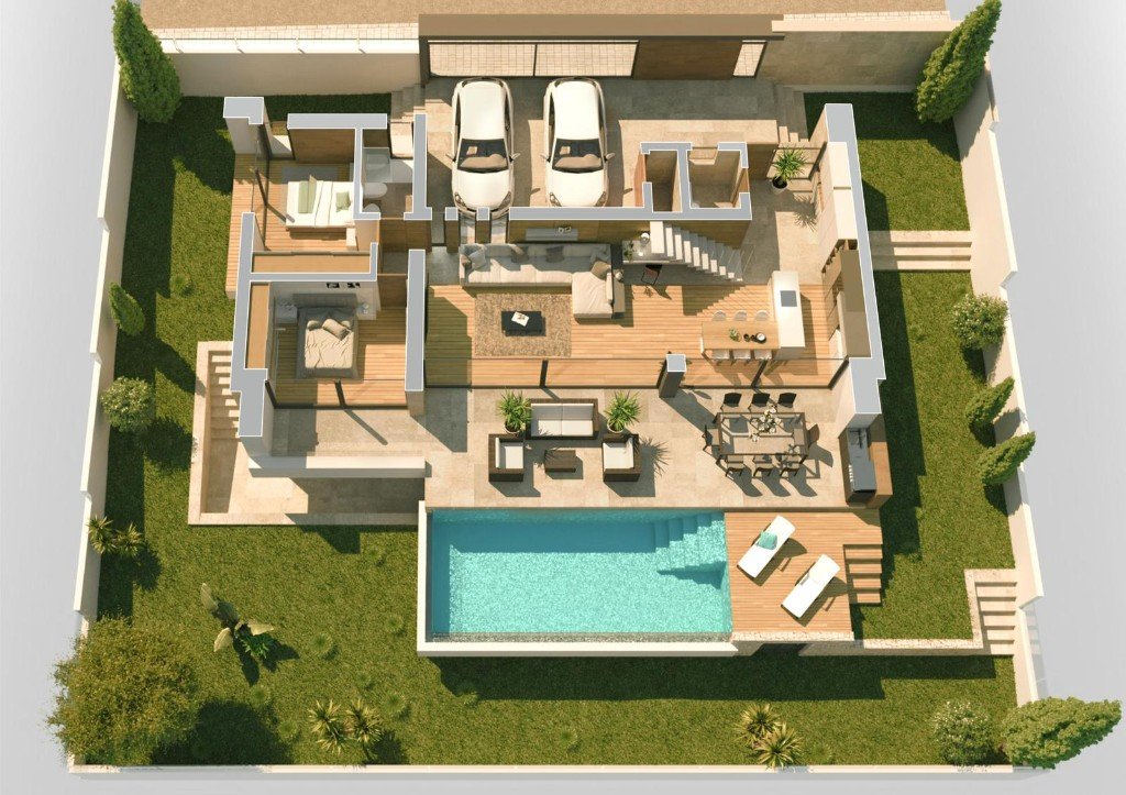 Villa a Rojales, Alicante, Spagna 3 camere da letto, 150 mq. N° 144752