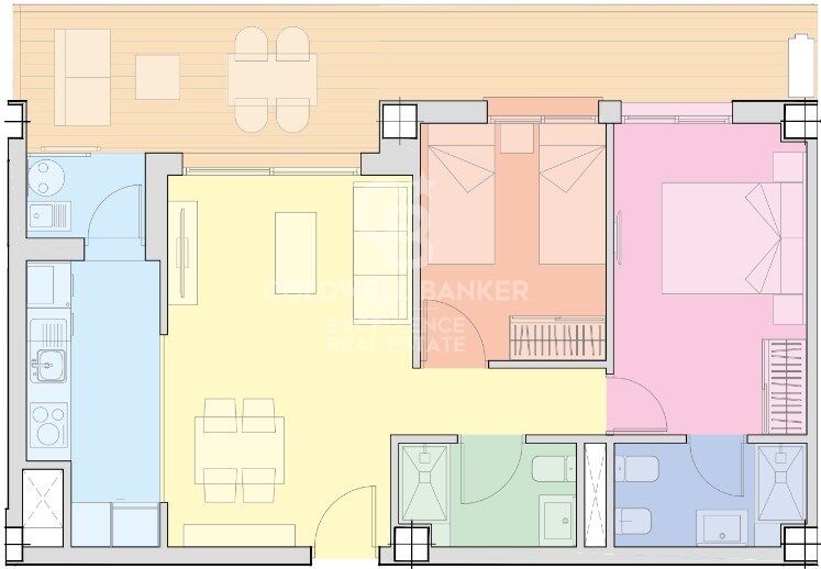 Apartament w Cabanes, Castellon, Hiszpania 2 sypialnie, 81 mkw. nr 157206