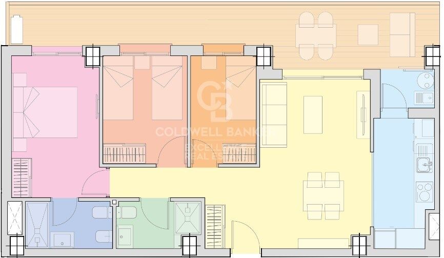 Apartament w Cabanes, Castellon, Hiszpania 2 sypialnie, 81 mkw. nr 157206