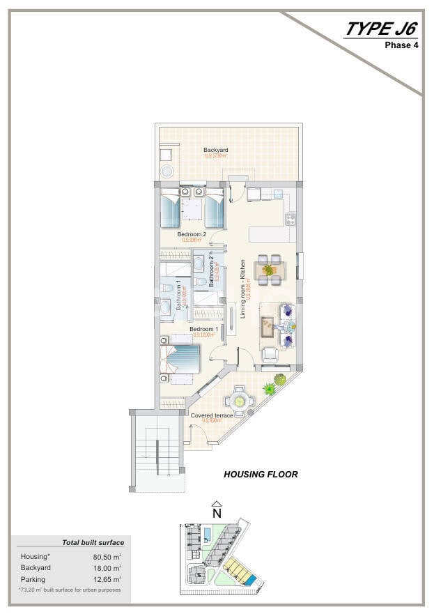 Penthäuser in Torrevieja, Alicante, Spanien 2 Schlafzimmer, 88 m2 Nr. 164563
