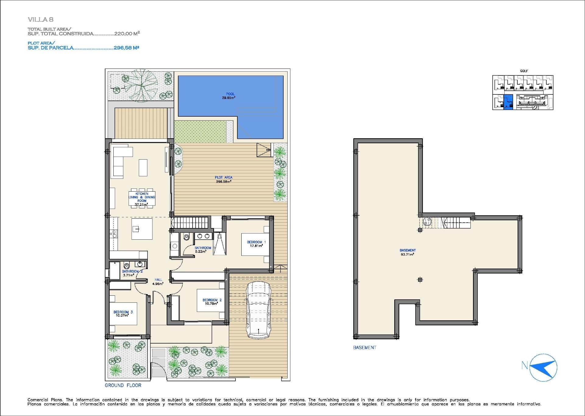 Villa Los Alcazares, Murcia, Spānijā 3 istabas, 220 m2 Nr. 111278