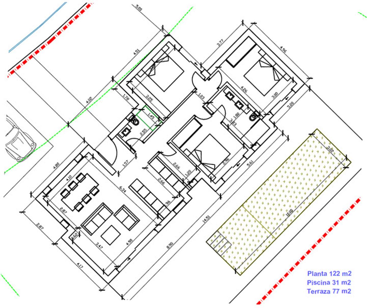 Villa en Pedreguer, Alicante, España 3 dormitorios, 230 m2 No. 78934