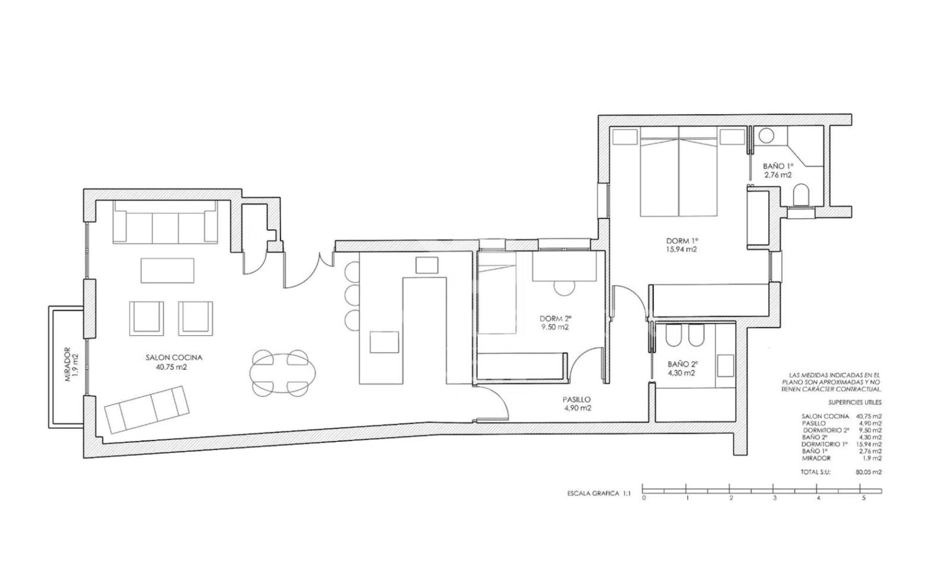 Apartment à Madrid, Espagne 2 chambres, 101 m2 No. 178828