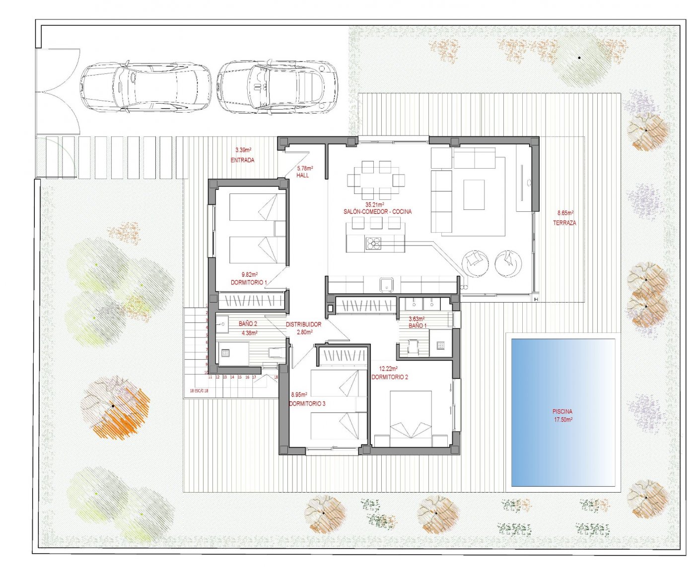 Villa à Polop, Alicante, Espagne 3 chambres, 100 m2 No. 103653