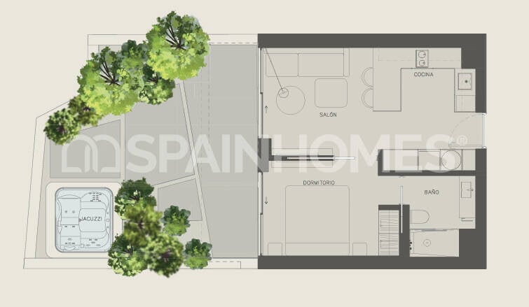 Huoneisto Torremolinos, Malaga, Espanja 2 makuuhuonetta, 55 m2 No. 182502