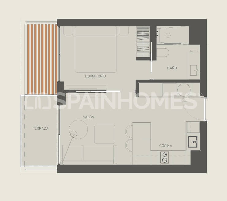 Huoneisto Torremolinos, Malaga, Espanja 2 makuuhuonetta, 55 m2 No. 182502
