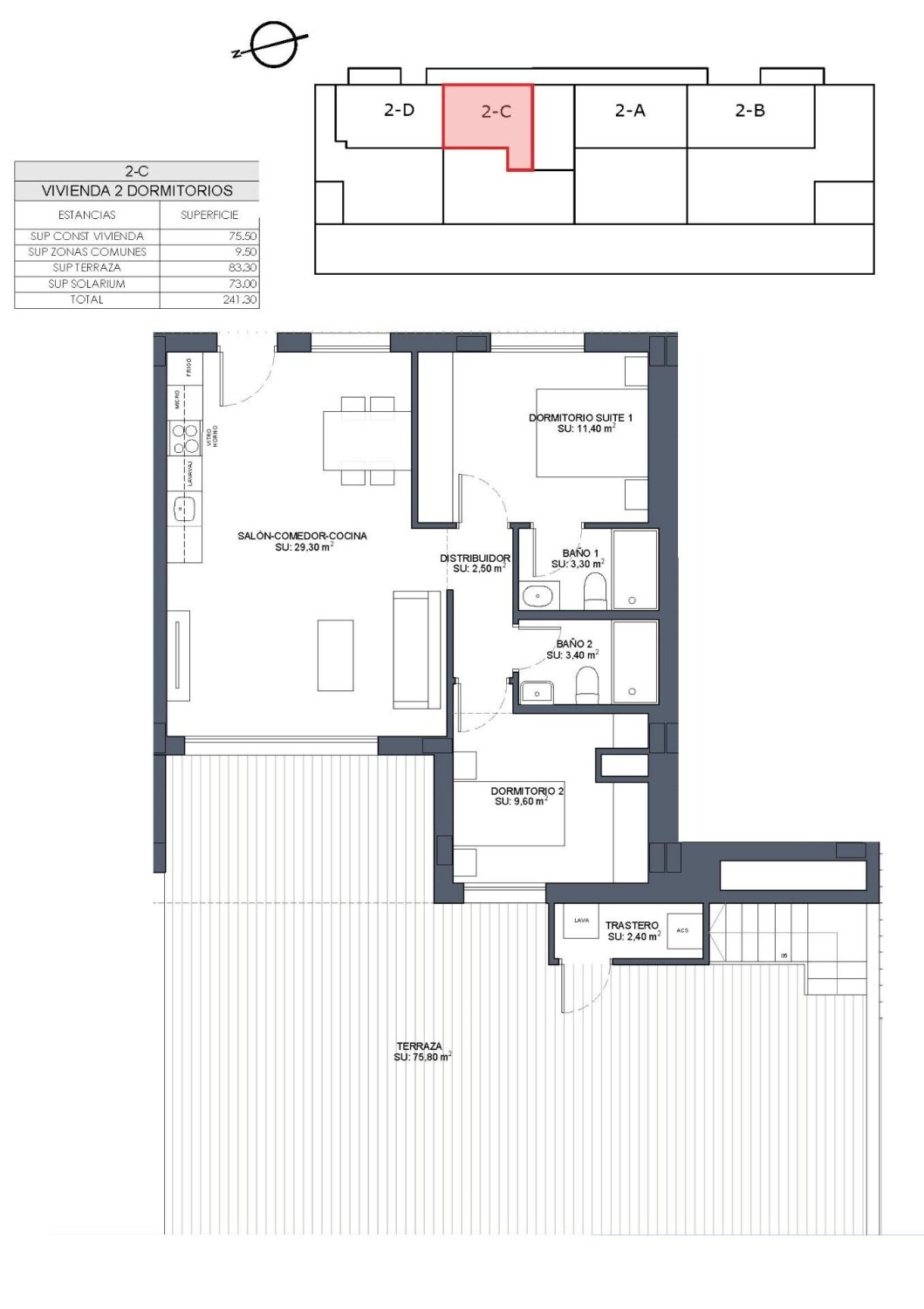 Wohnung in Ciudad Quesada, Alicante, Spanien 2 Schlafzimmer, 75 m2 Nr. 135198