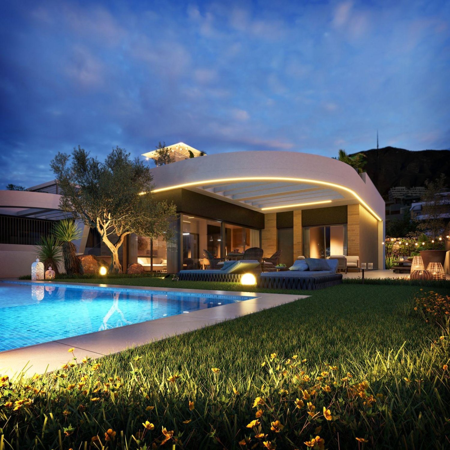 Villa i Finestrat, Alicante, Spanien 4 sovrum, 317.5 kvm. Nr. 165478