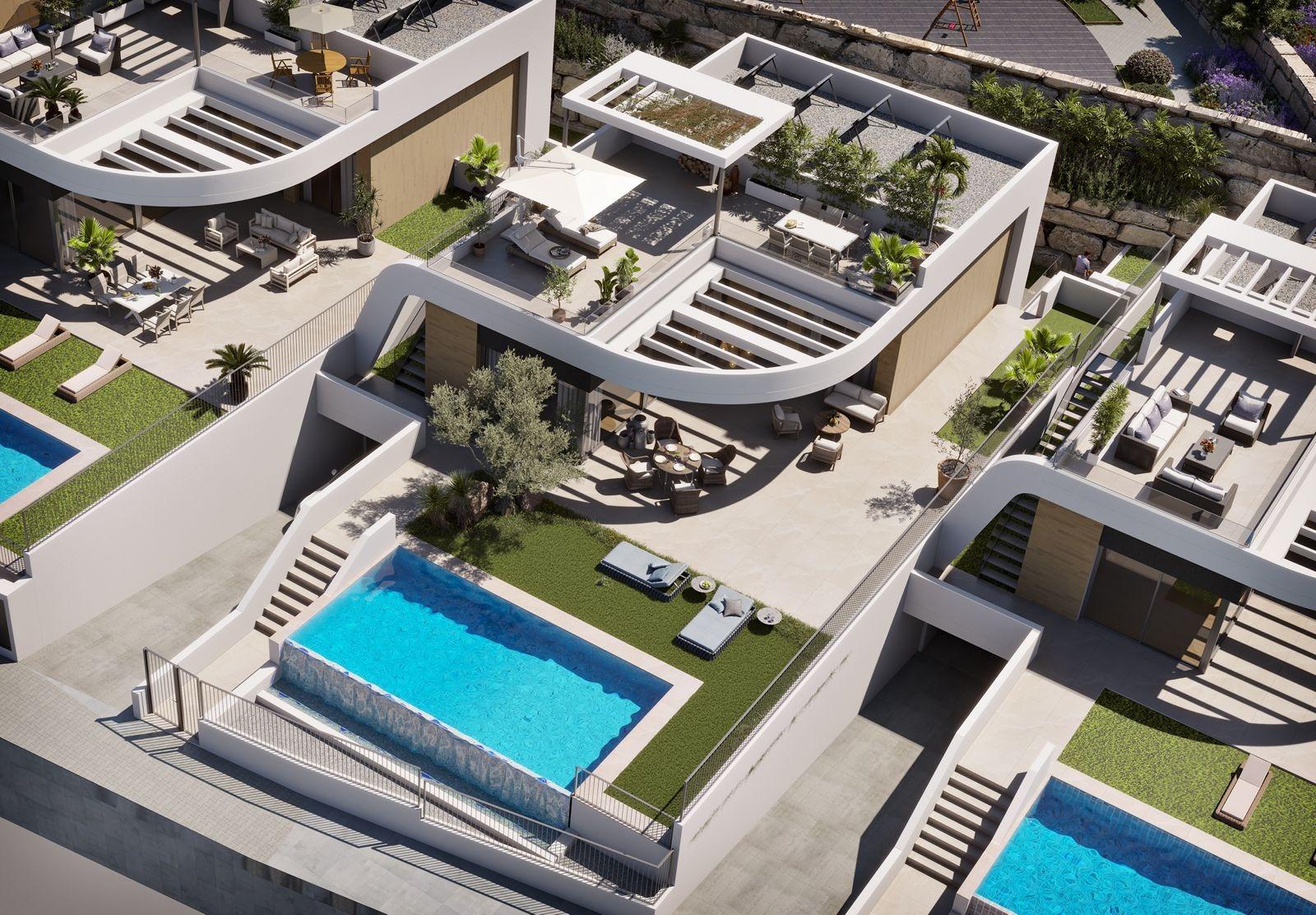 Villa i Finestrat, Alicante, Spanien 4 sovrum, 317.5 kvm. Nr. 165478