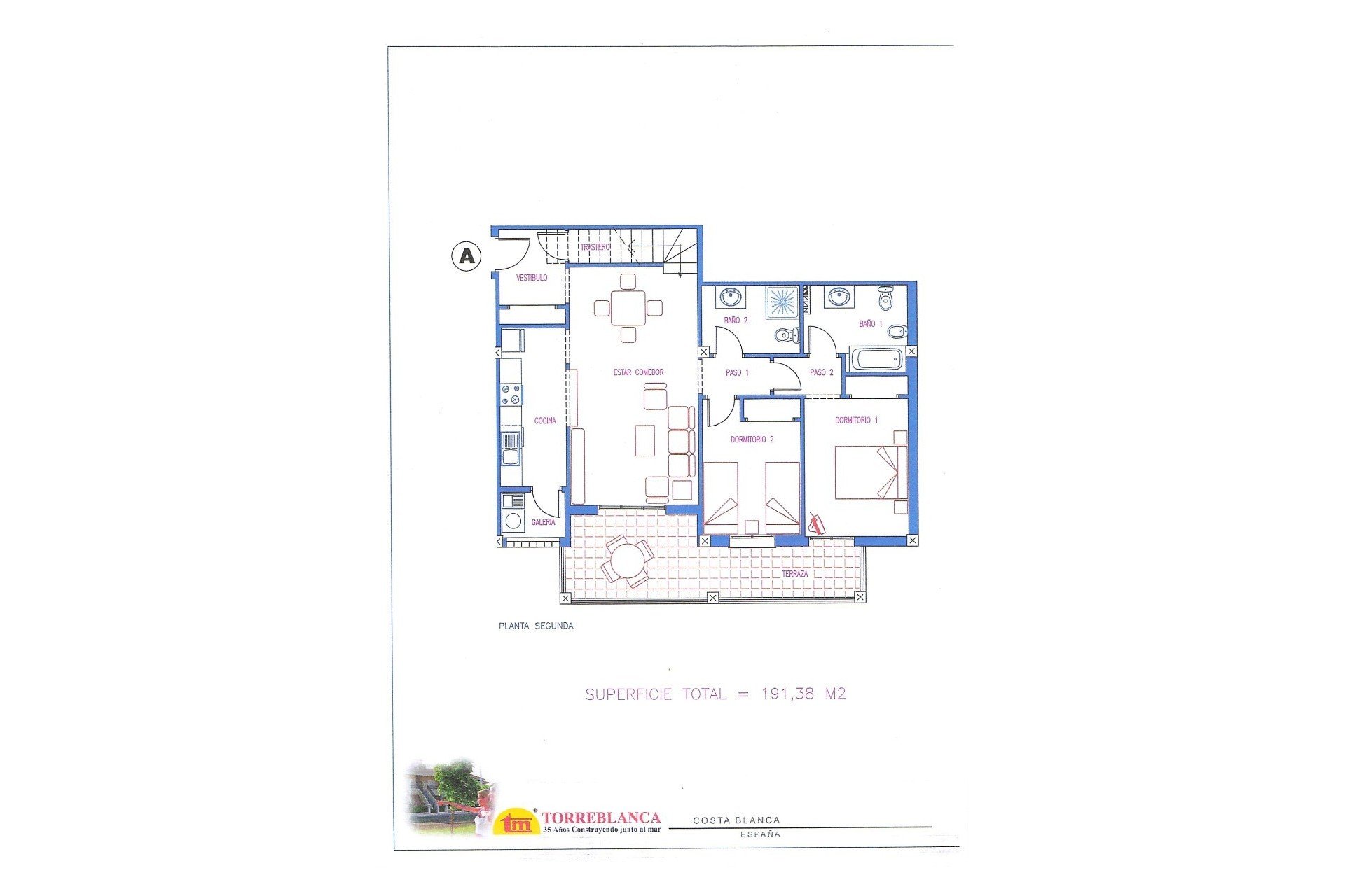 Appartamento a Playa Flamenca II, Alicante, Spagna 3 camere da letto, 114 mq. N° 155762