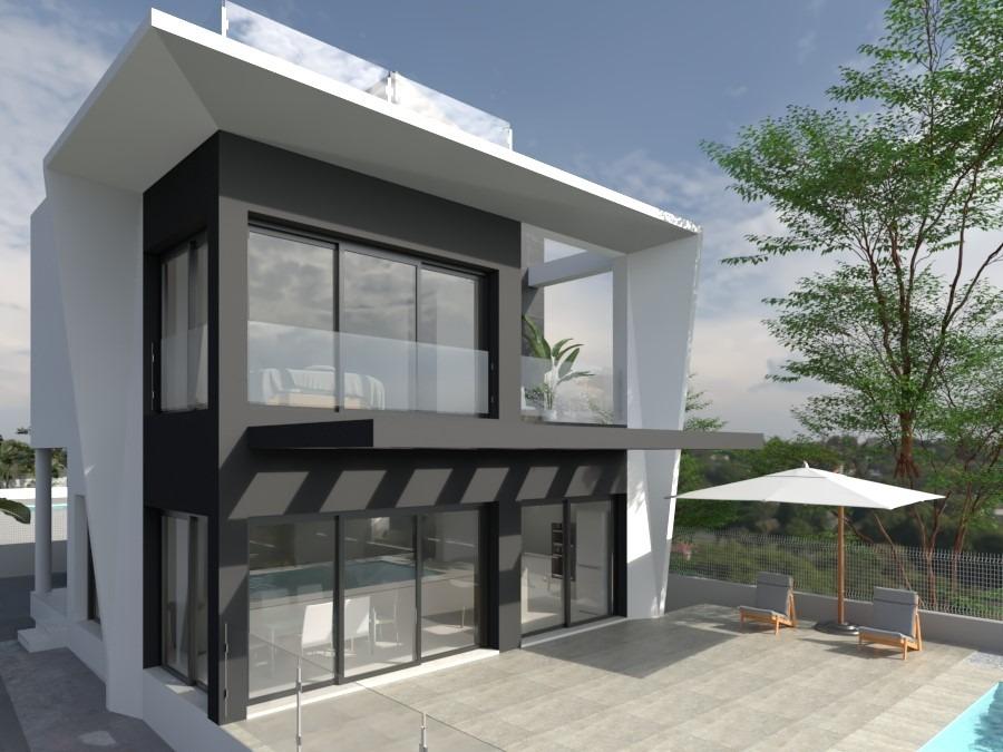 Villa i Villajoyosa, Alicante, Spanien 3 sovrum, 150 kvm. Nr. 165266