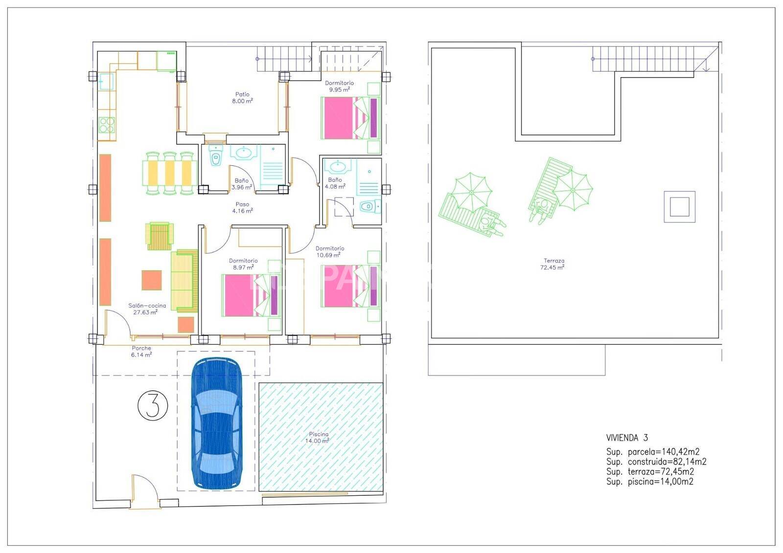 Willa w Avileses, Murcia, Hiszpania 3 sypialnie, 82 mkw. nr 148827