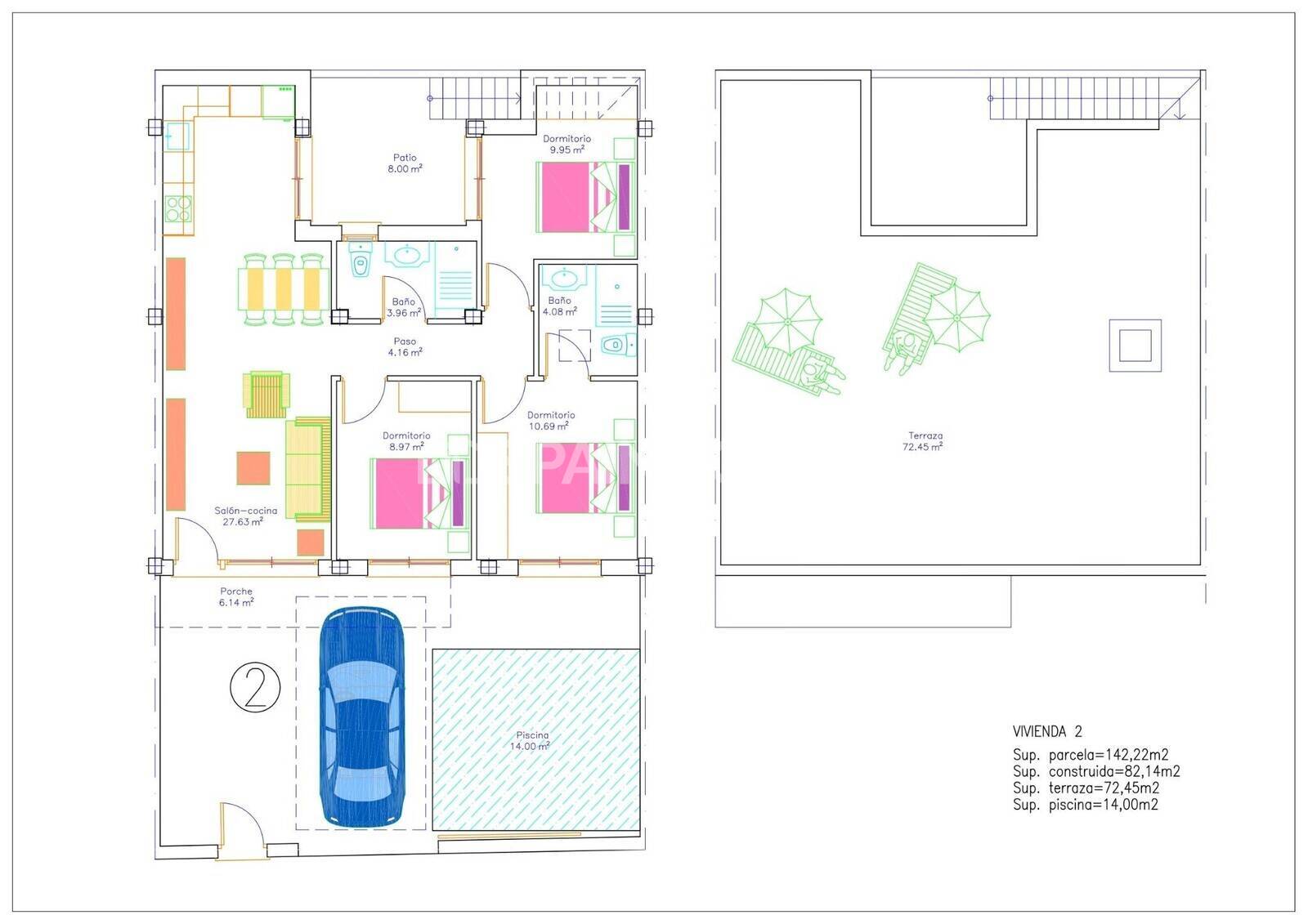 Willa w Avileses, Murcia, Hiszpania 3 sypialnie, 82 mkw. nr 148827