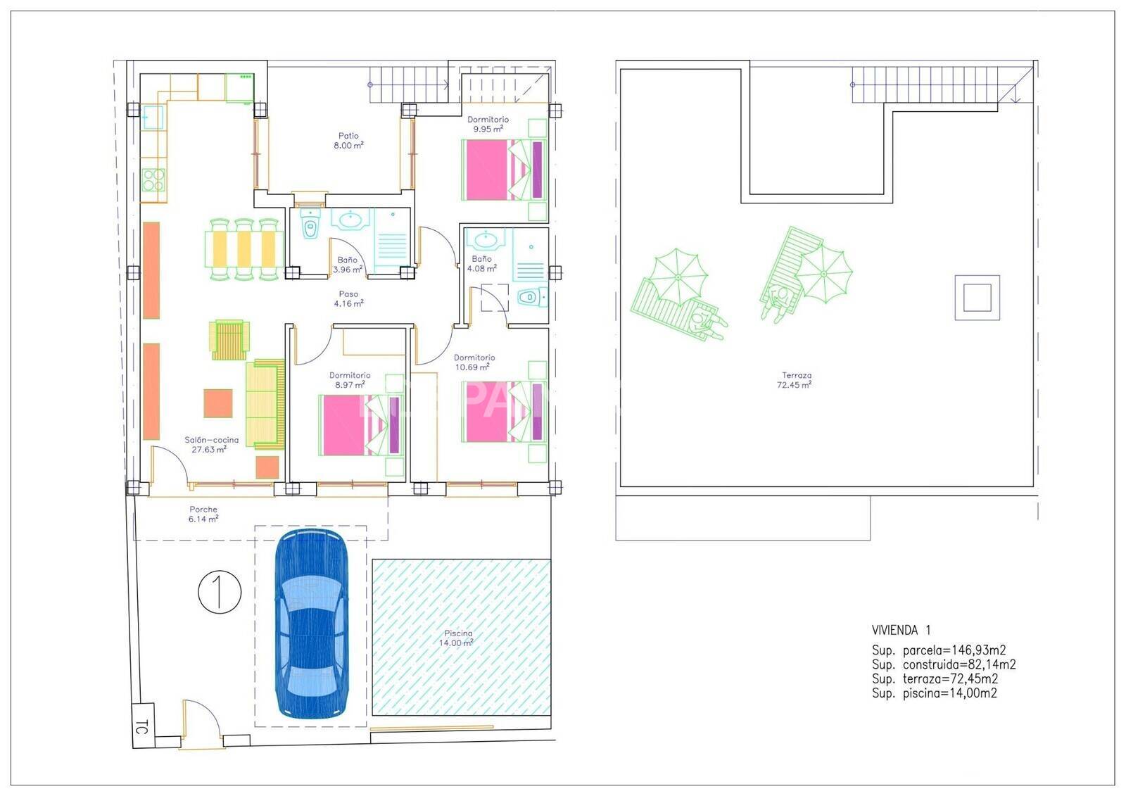 Willa w Avileses, Murcia, Hiszpania 3 sypialnie, 82 mkw. nr 148827
