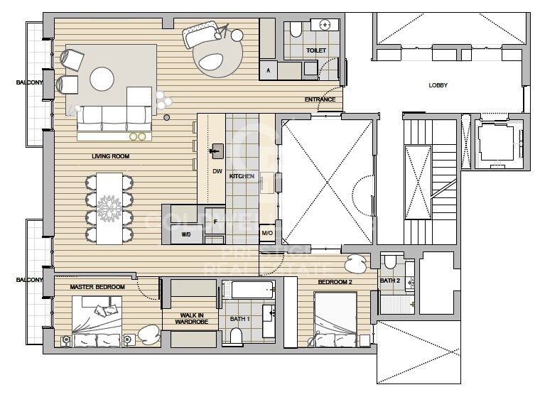 Wohnung in Barcelona, Spanien 2 Schlafzimmer, 137 m2 Nr. 160302