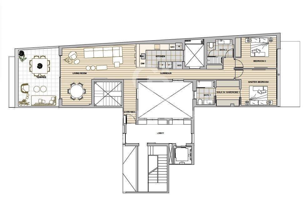 Penthouse à Barcelona, Espagne 2 chambres, 122 m2 No. 160299