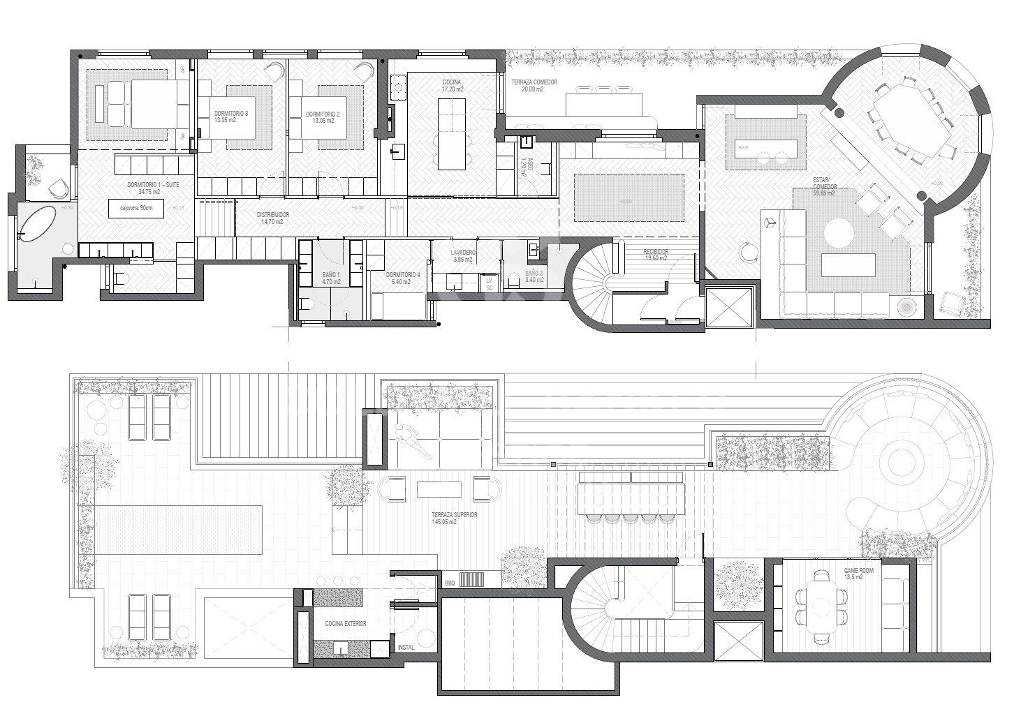 Penthauss Barcelona, Spānijā 4 istabas, 250 m2 Nr. 157278