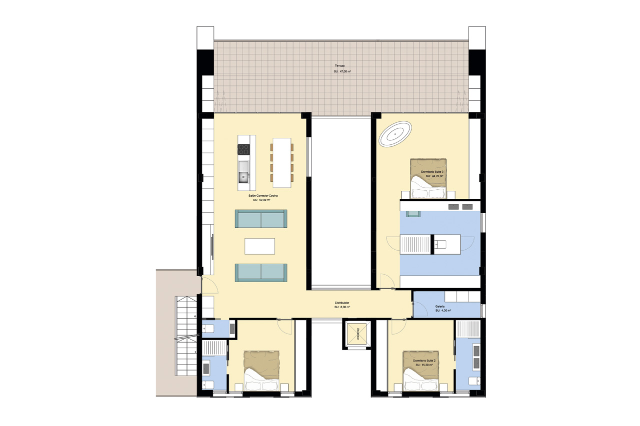 Penthäuser in Rojales, Alicante, Spanien 3 Schlafzimmer, 80 m2 Nr. 101593