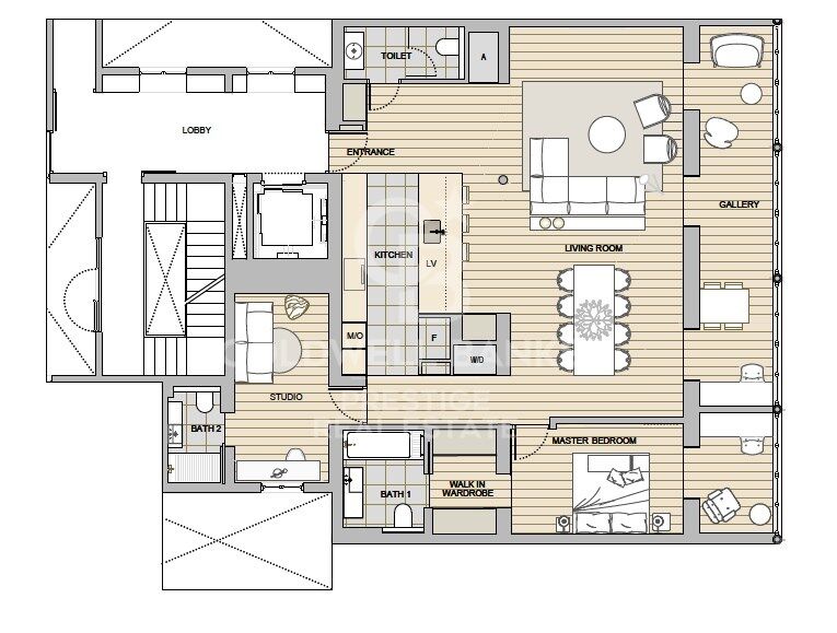 Huoneisto Barcelona, Espanja 2 makuuhuonetta, 146 m2 No. 179188