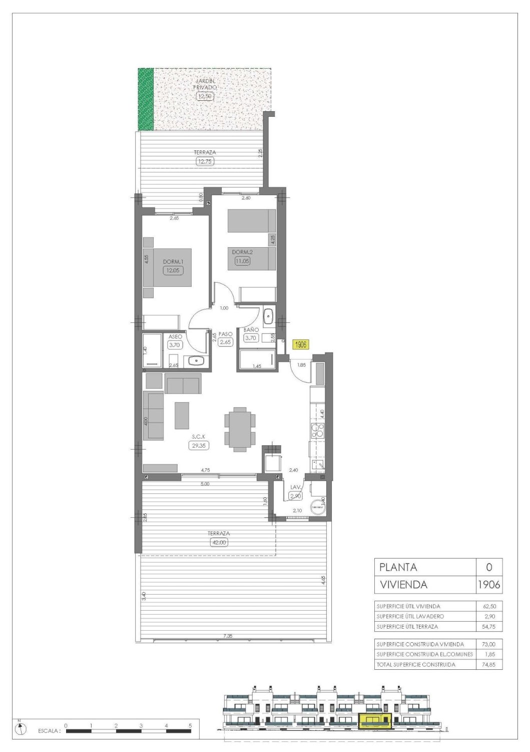 Bungalo Algorfa, Alicante, Spānijā 2 istabas, 74 m2 Nr. 140619