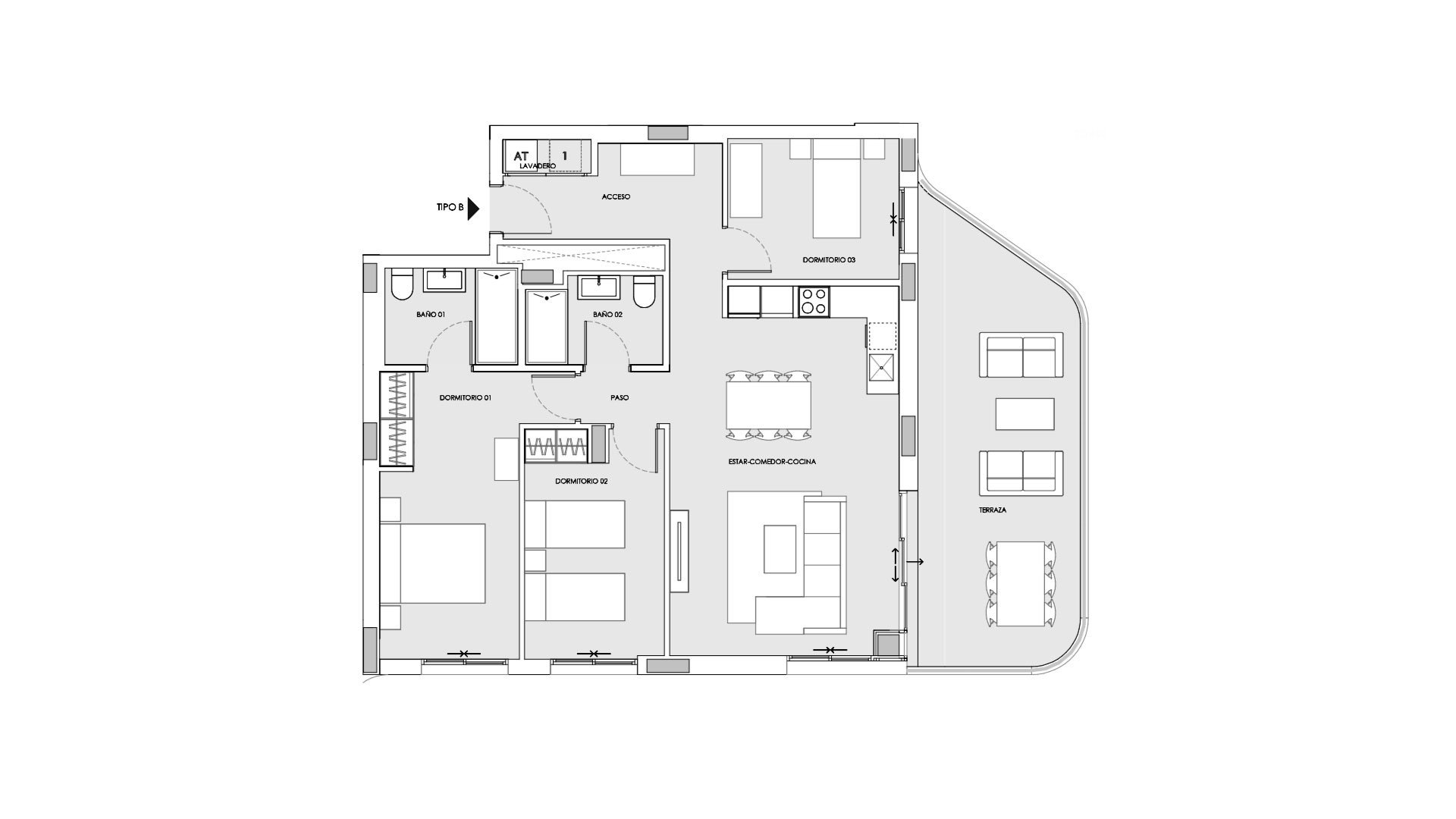 Huoneisto Salinas Towers, Calpe, Alicante, Espanja 3 makuuhuonetta, 147.79 m2 No. 147169