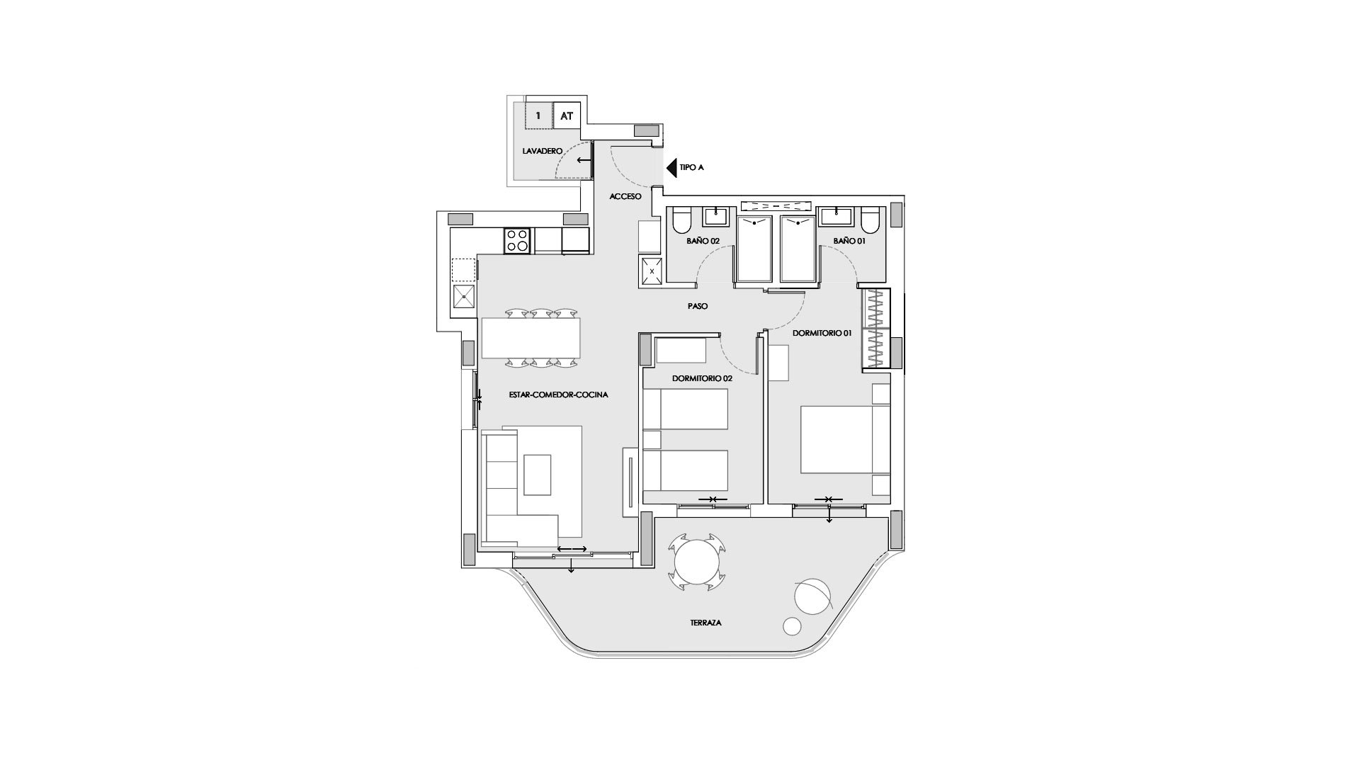 Apartamento en Salinas Towers, Calpe, Alicante, España 2 dormitorios, 118.87 m2 No. 147167