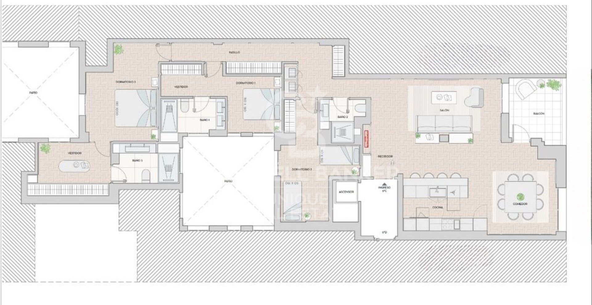 Apartment à Madrid, Espagne 3 chambres, 180 m2 No. 158296