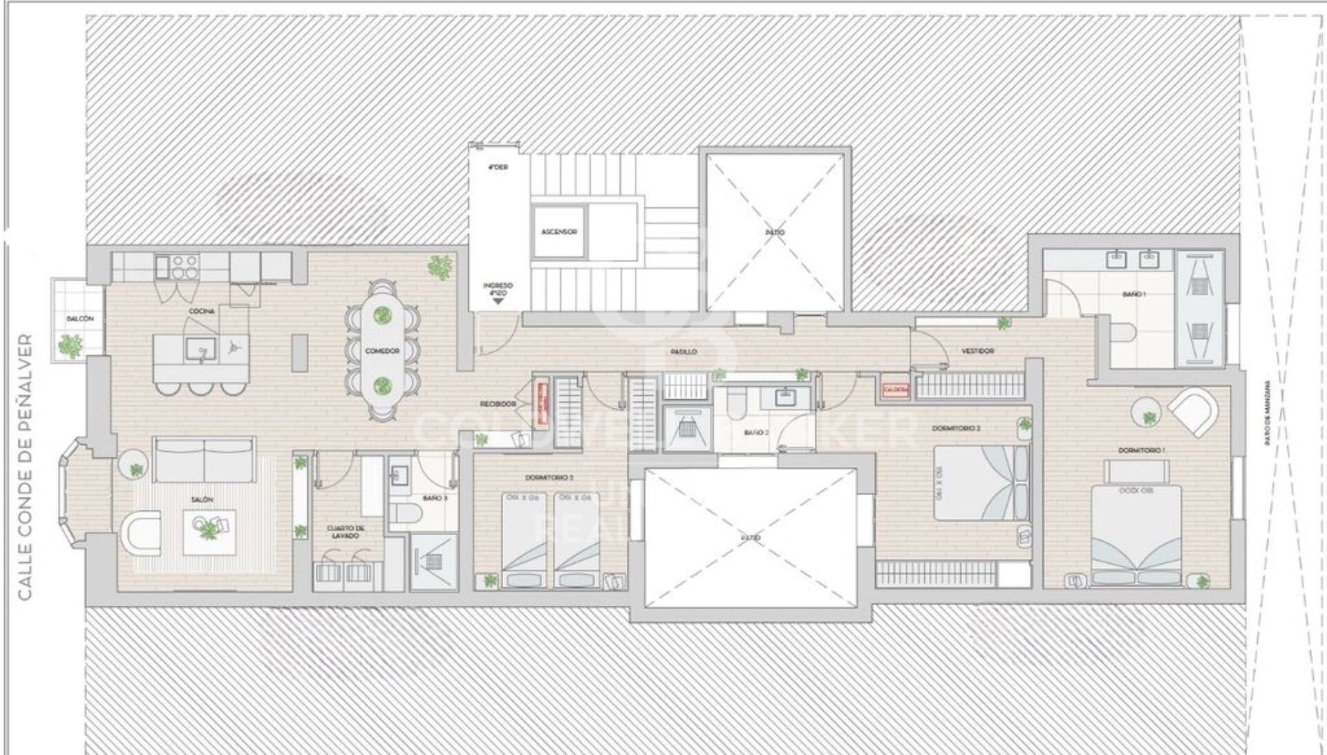 Wohnung in Madrid, Spanien 3 Schlafzimmer, 142 m2 Nr. 158298