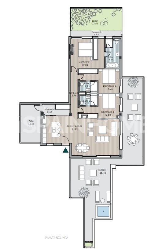Huoneisto Marbella, Malaga, Espanja 2 makuuhuonetta, 109 m2 No. 149645
