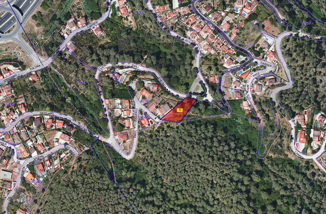 Tomt i Cervello, Barcelona, Spanien Nr. 191415