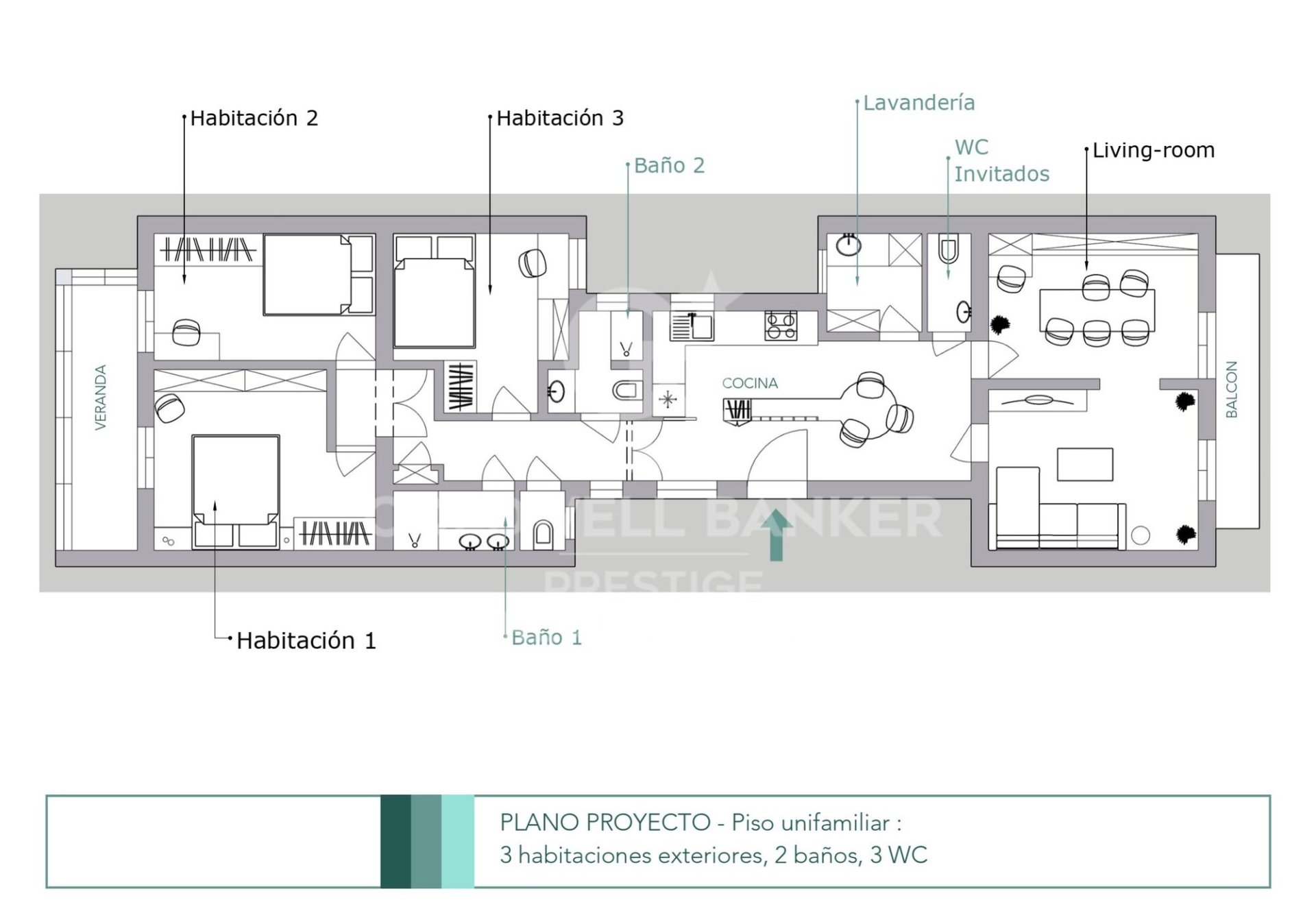 Dzīvoklis Barcelona, Spānijā 5 istabas, 116 m2 Nr. 179018