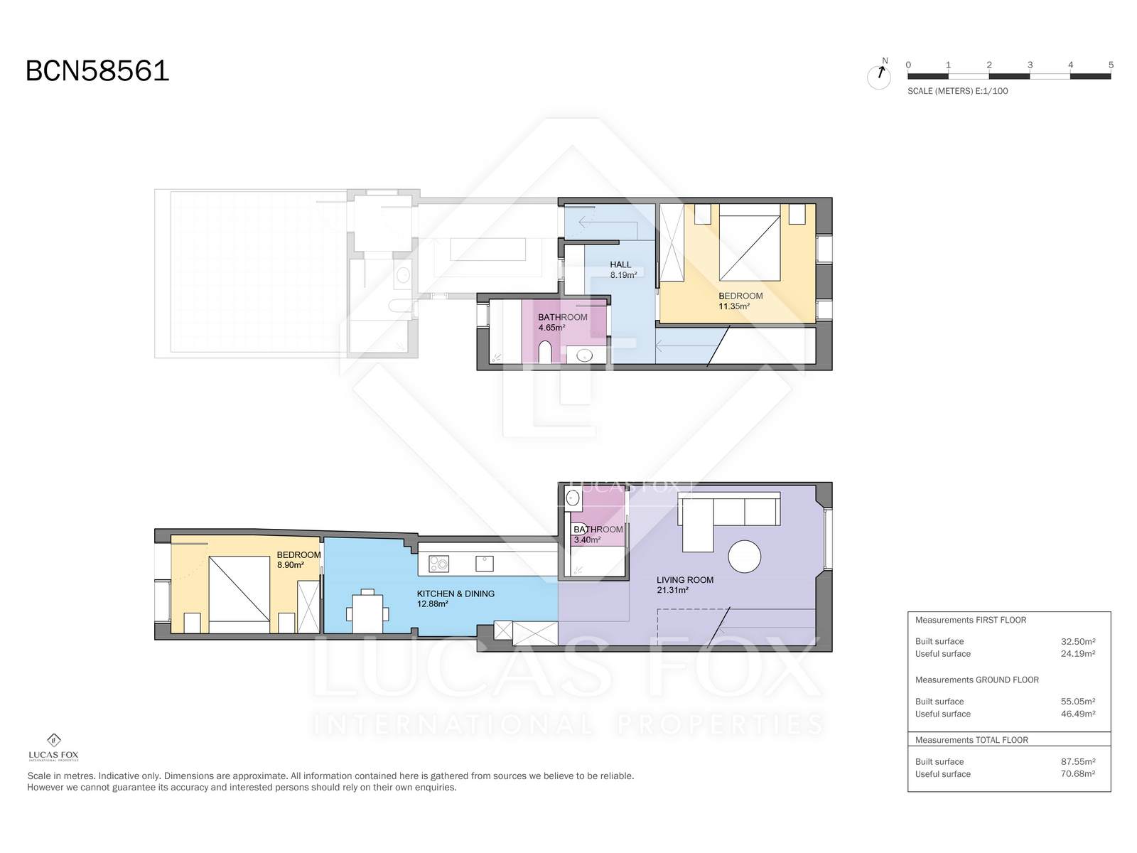 Apartamento en Barcelona, España 2 dormitorios, 87 m2 No. 150784