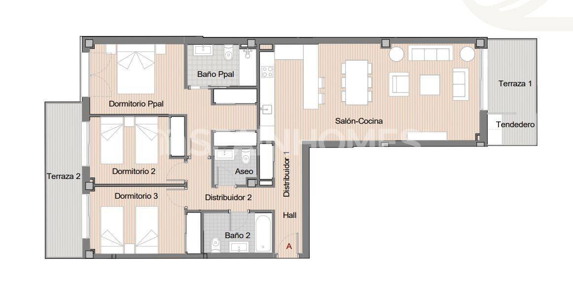 Wohnung in Estepona, Malaga, Spanien 2 Schlafzimmer, 80 m2 Nr. 160622