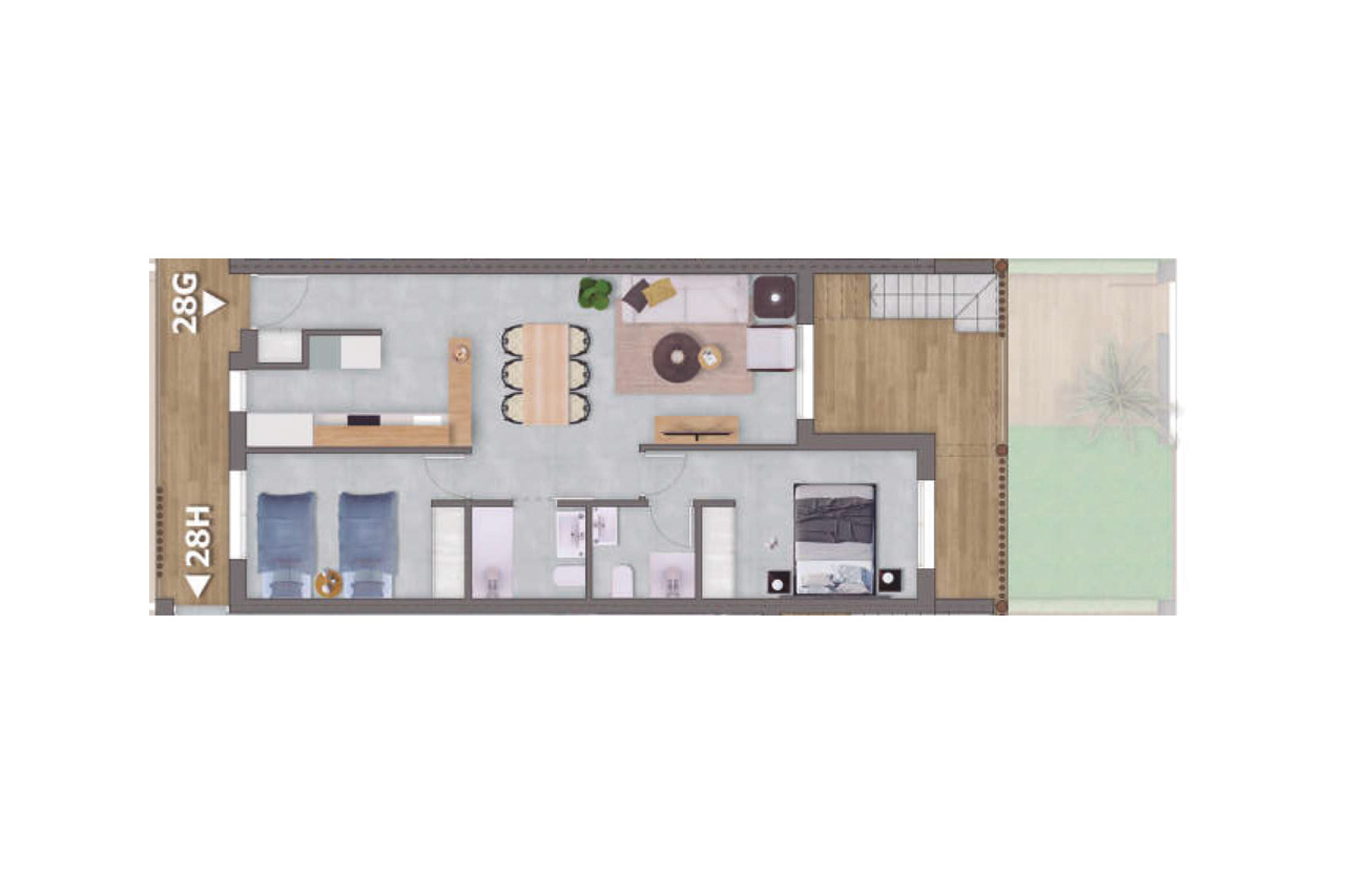 Huoneisto Pilar de la Horadada, Alicante, Espanja 2 makuuhuonetta, 71 m2 No. 101576